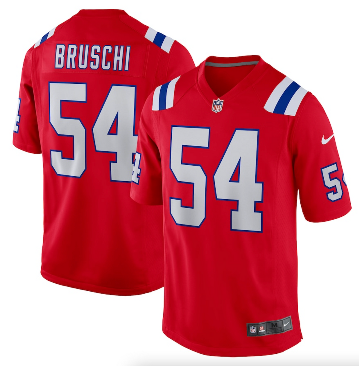 Men's New England Patriots Tedy Bruschi Nike Red Retired Player Alternate Game Jersey