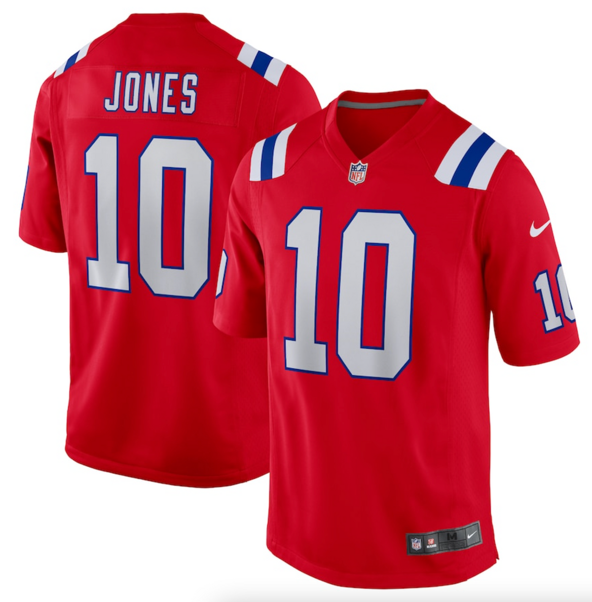 Men's New England Patriots Mac Jones Nike Red Alternate Game Jersey