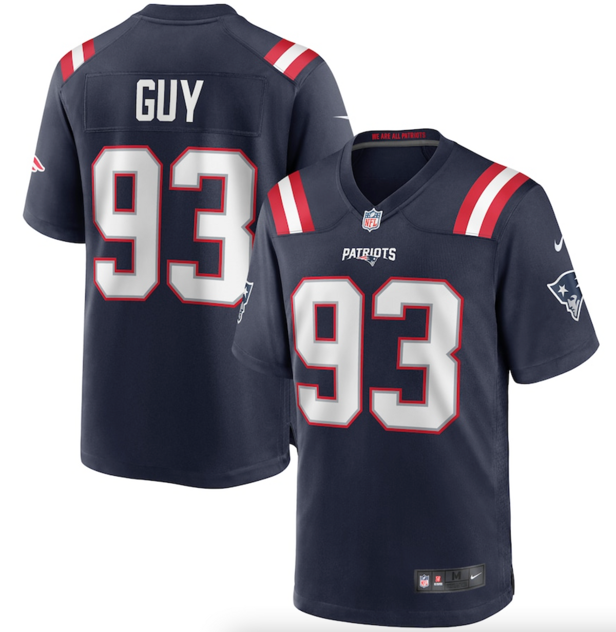 Men's New England Patriots Lawrence Guy Nike Navy Game Jersey