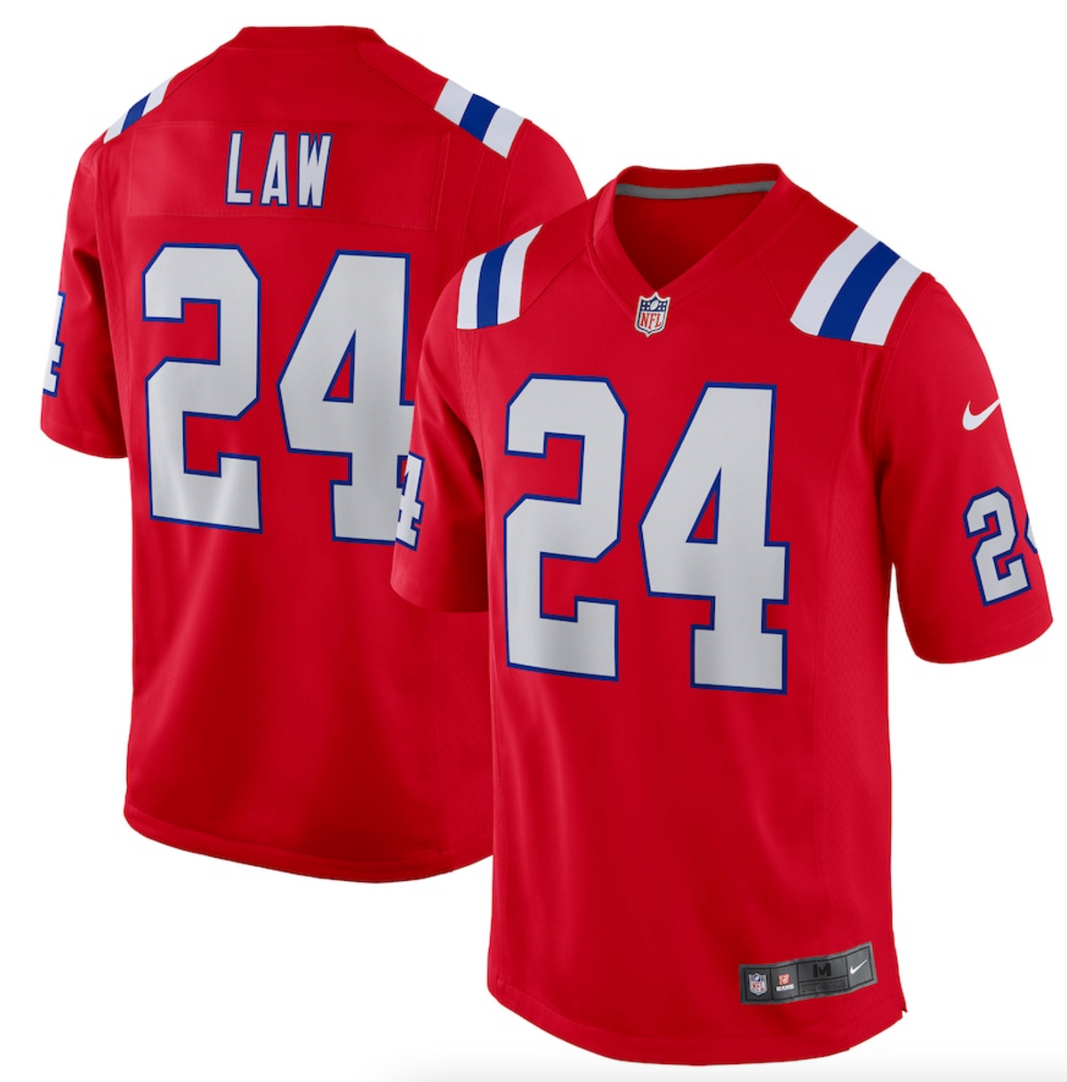 Men's New England Patriots Ty Law Nike Red Retired Player Alternate Game Jersey