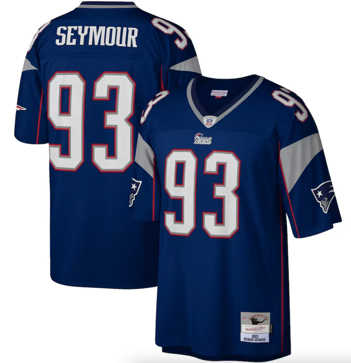 Men's New England Patriots Richard Seymour Mitchell & Ness Navy Legacy Replica Jersey