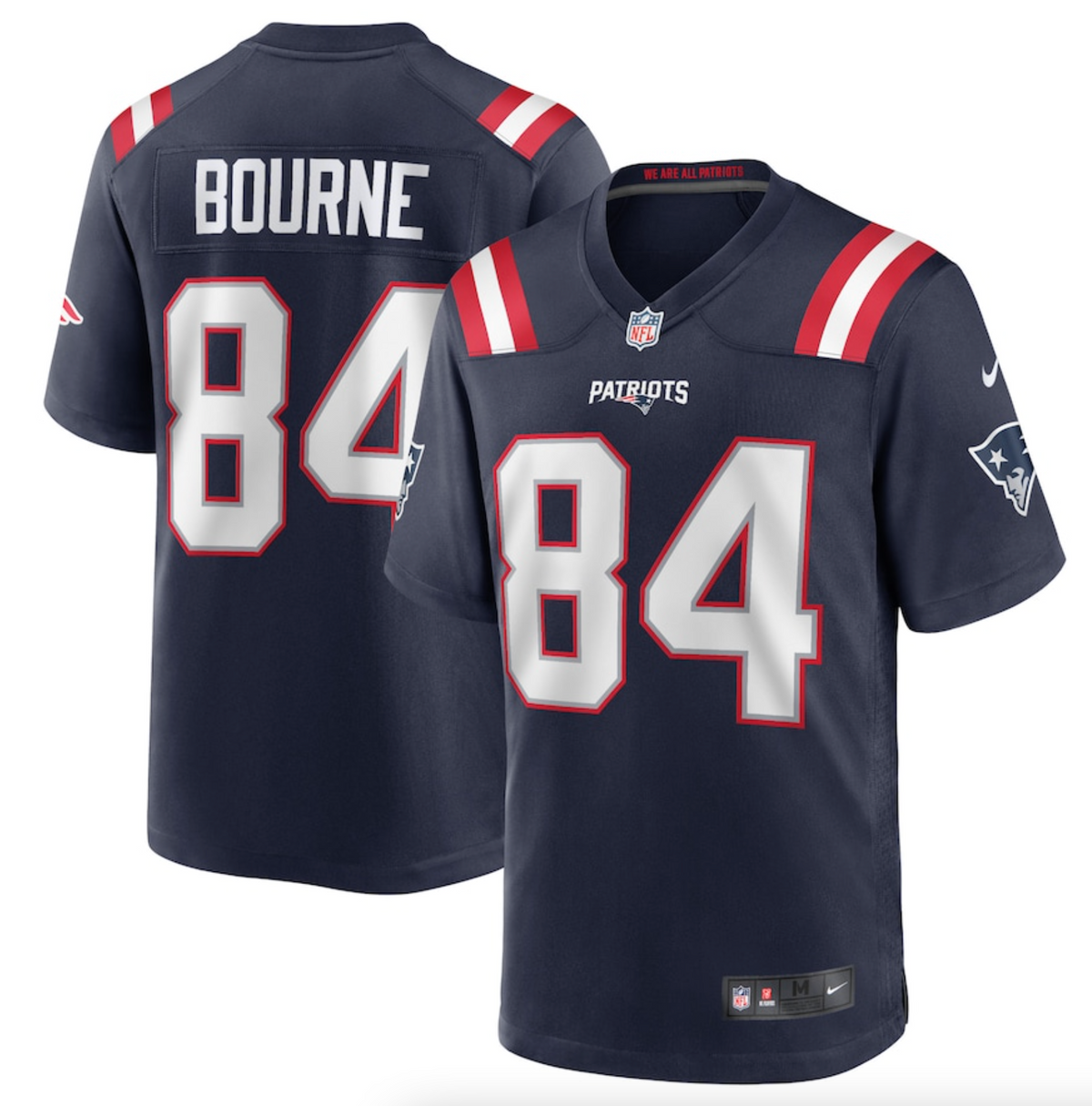 Men's New England Patriots Kendrick Bourne Nike Navy Game Jersey