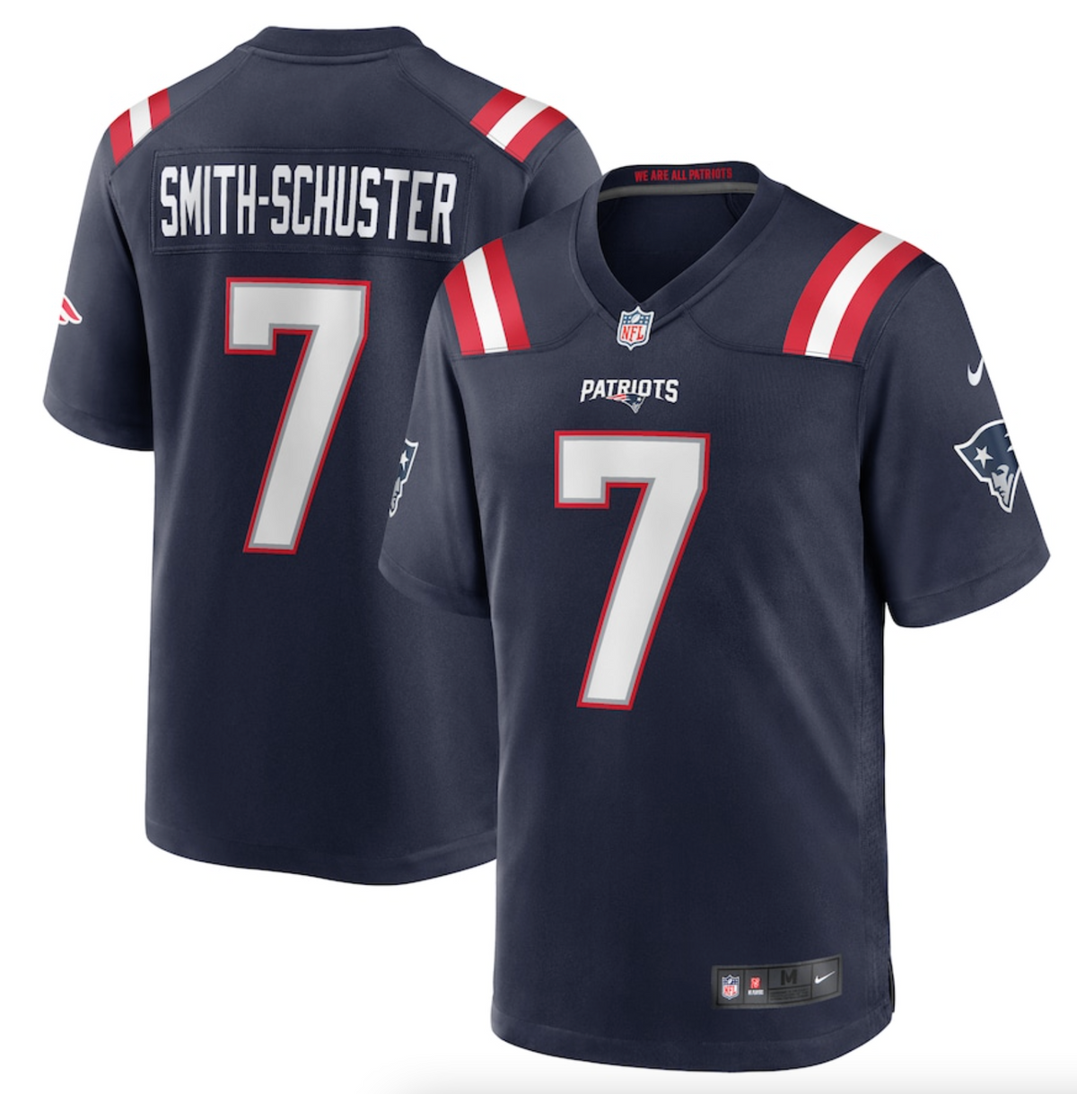 Men's New England Patriots JuJu Smith-Schuster Nike Navy Game Player Jersey