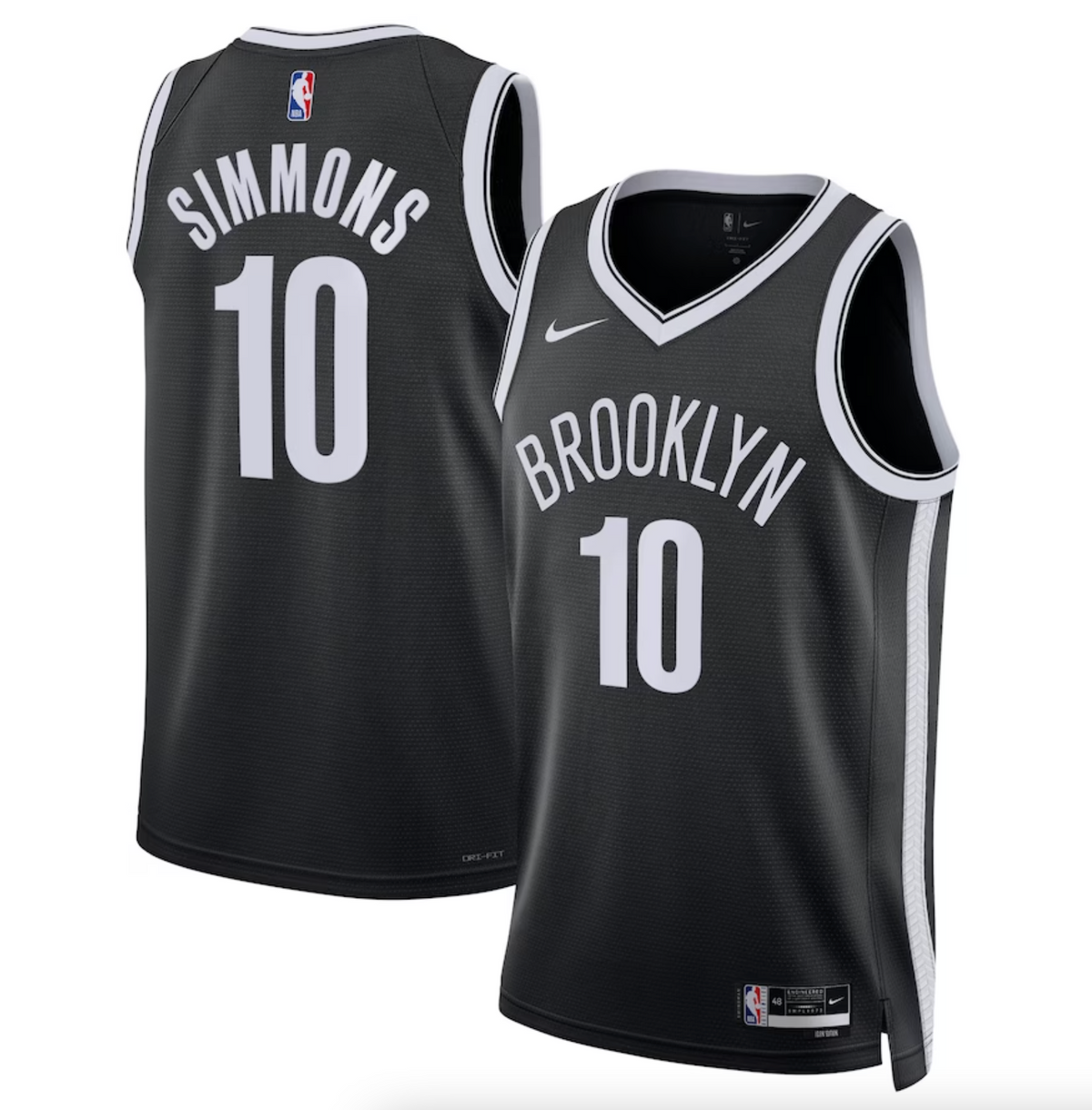 Brooklyn Nets Nike Icon Edition Swingman Jersey - Black - Ben Simmons - Unisex