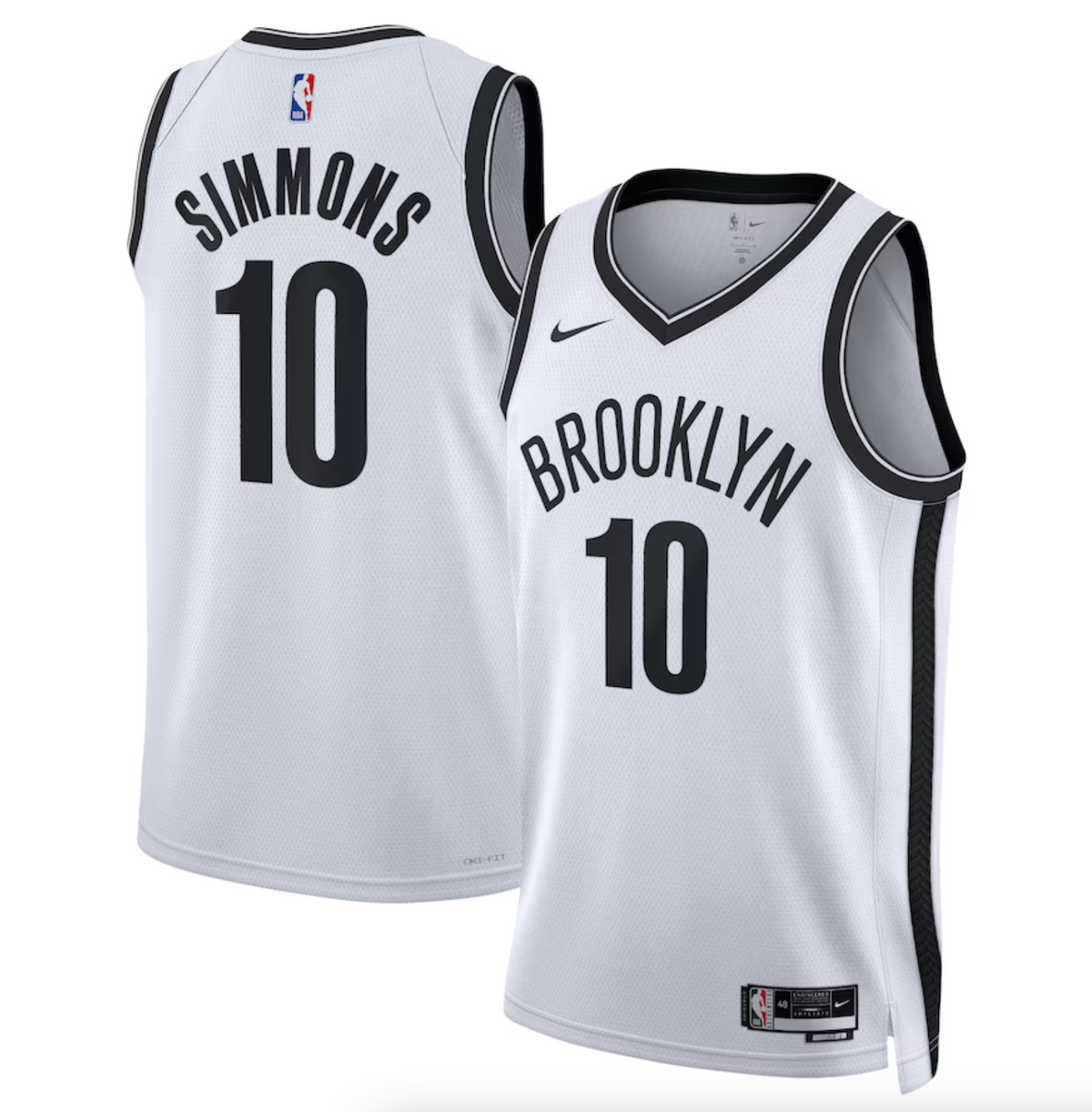 Brooklyn Nets Nike Association Edition Swingman Jersey - White - Ben Simmons - Unisex