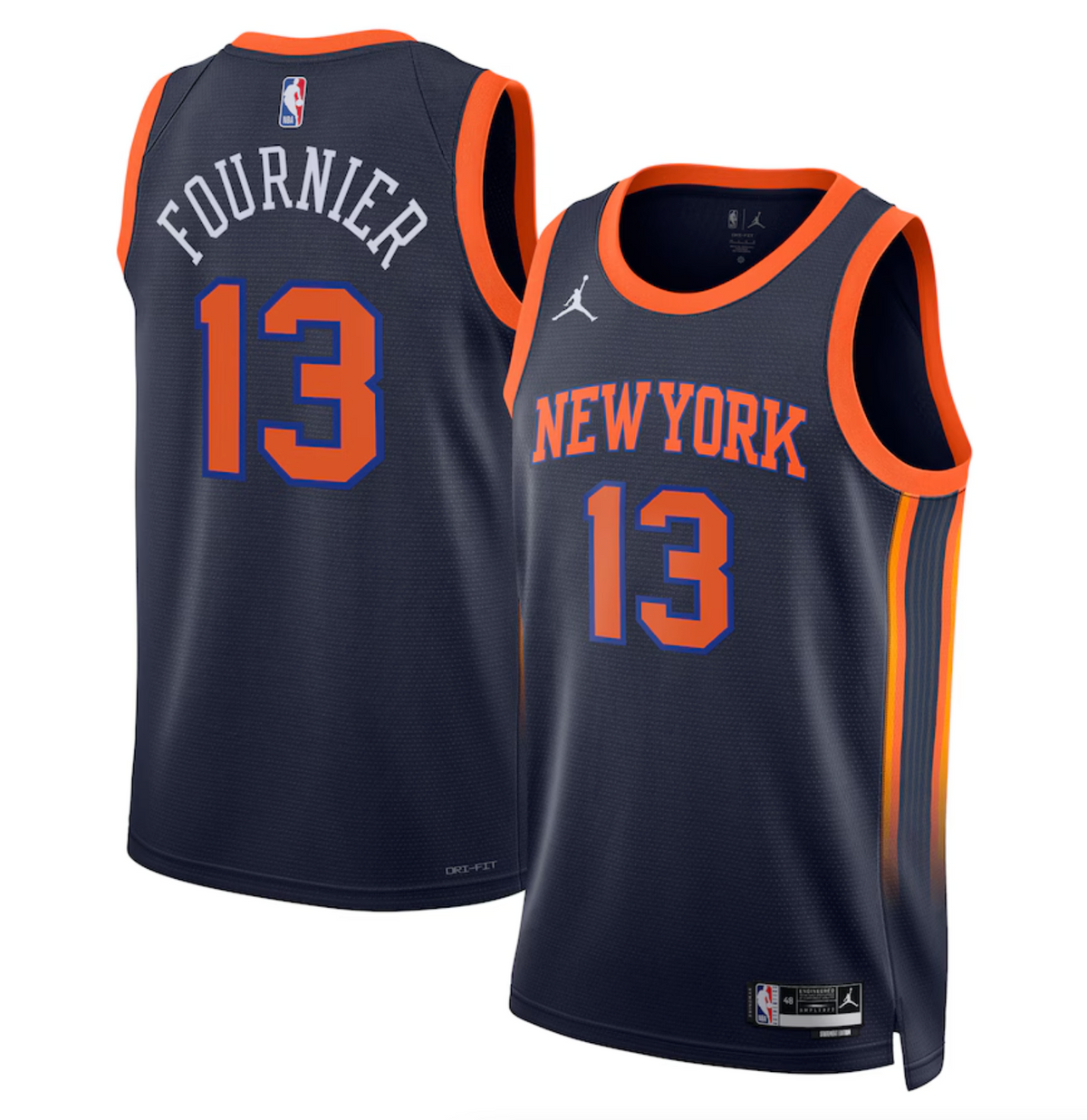 New York Knicks Jordan Statement Edition Swingman Jersey - Navy - Evan Fournier - Unisex