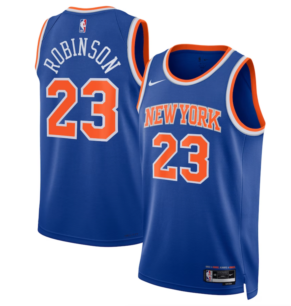 New York Knicks Nike Icon Edition Swingman Jersey - Blue - Mitchell Robinson - Unisex