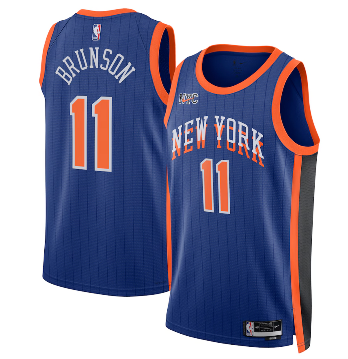 New York Knicks Nike City Edition Swingman Jersey 23 - Blue - Jalen Brunson - Unisex