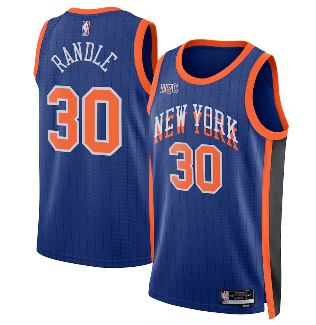 New York Knicks Nike City Edition Swingman Jersey 23 - Blue - Julius Randle - Unisex