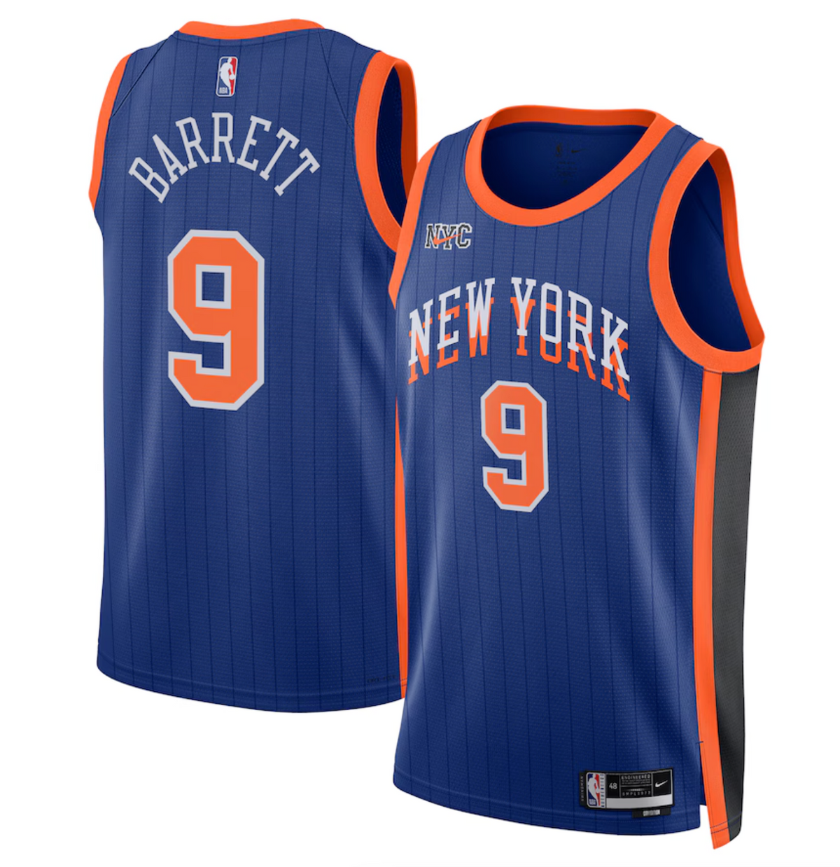 New York Knicks Nike City Edition Swingman Jersey 23 - Blue - RJ Barrett - Unisex