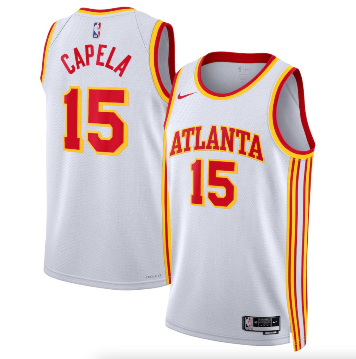 Atlanta Hawks Nike Association Edition Swingman Jersey - White - Clint Capela - Unisex