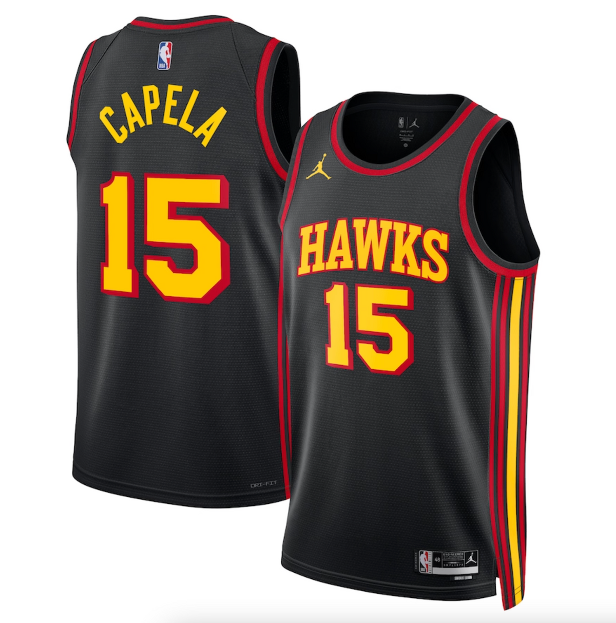 Atlanta Hawks Jordan Statement Edition Swingman Jersey - Black - Clint Capela - Unisex