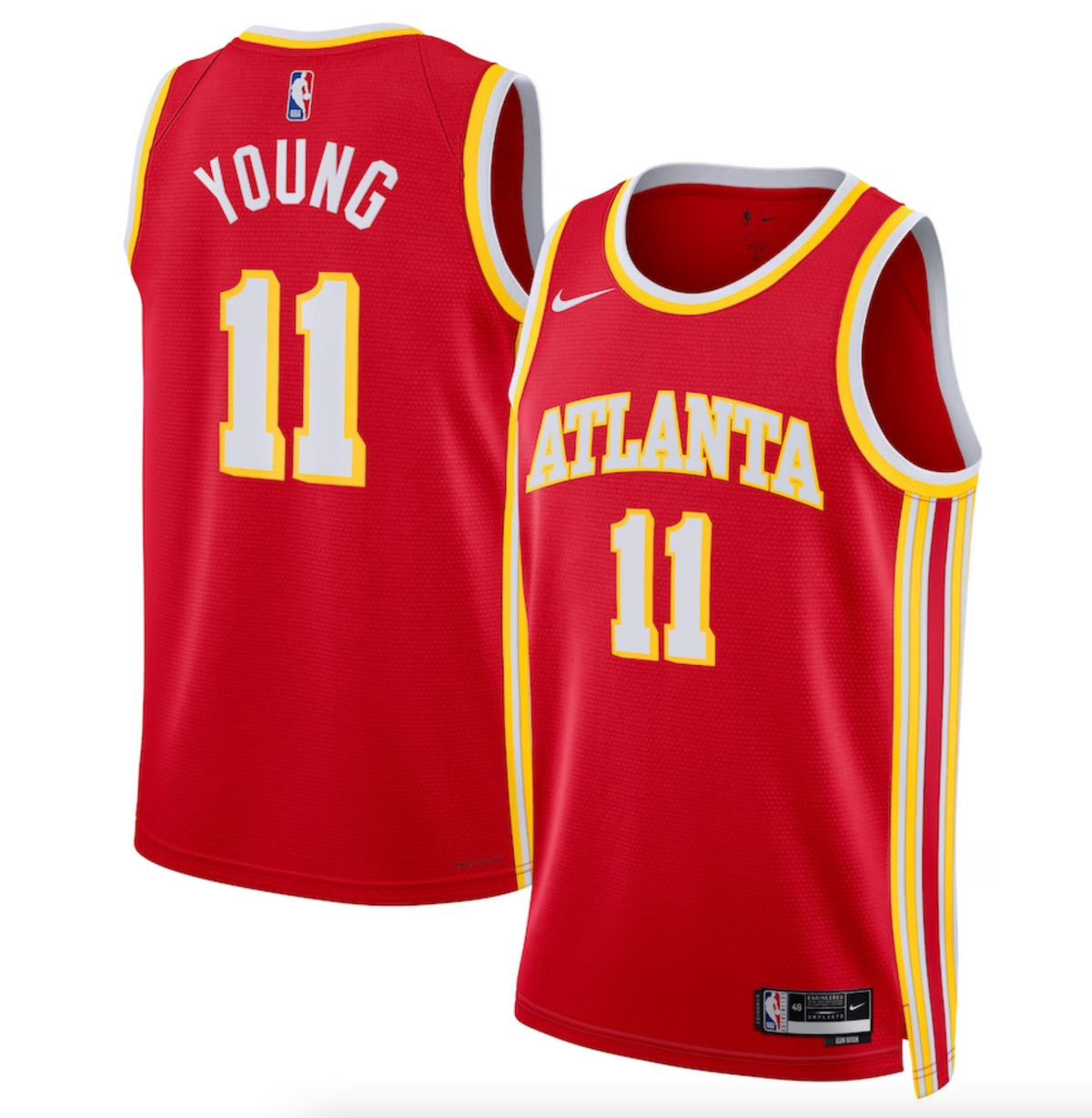 Atlanta Hawks Nike Icon Edition Swingman Jersey - Red - Trae Young - Unisex