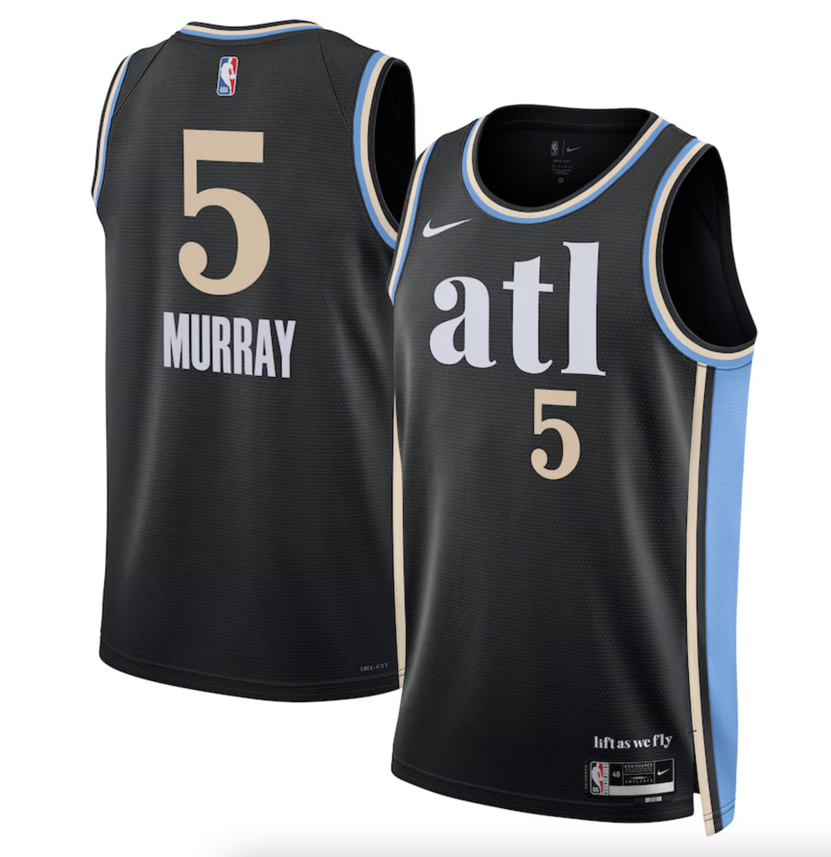 Atlanta Hawks Nike City Edition Swingman Jersey 23 - Black - Dejounte Murray - Unisex