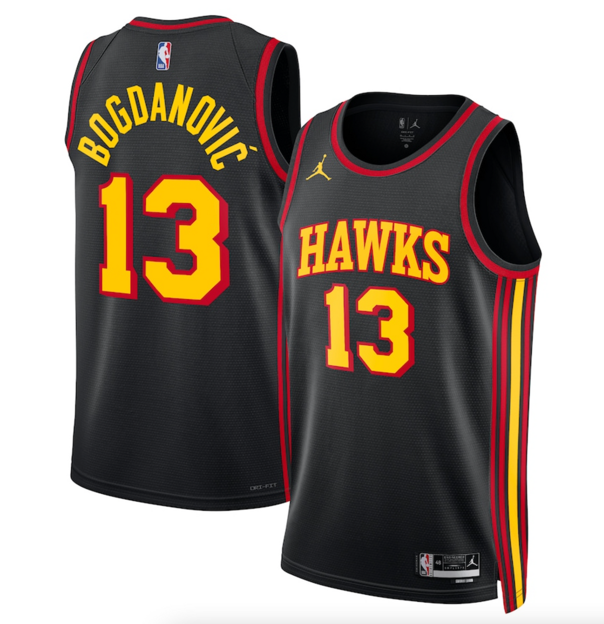 Atlanta Hawks Jordan Statement Edition Swingman Jersey - Black - Bogdan Bogdanovic - Unisex