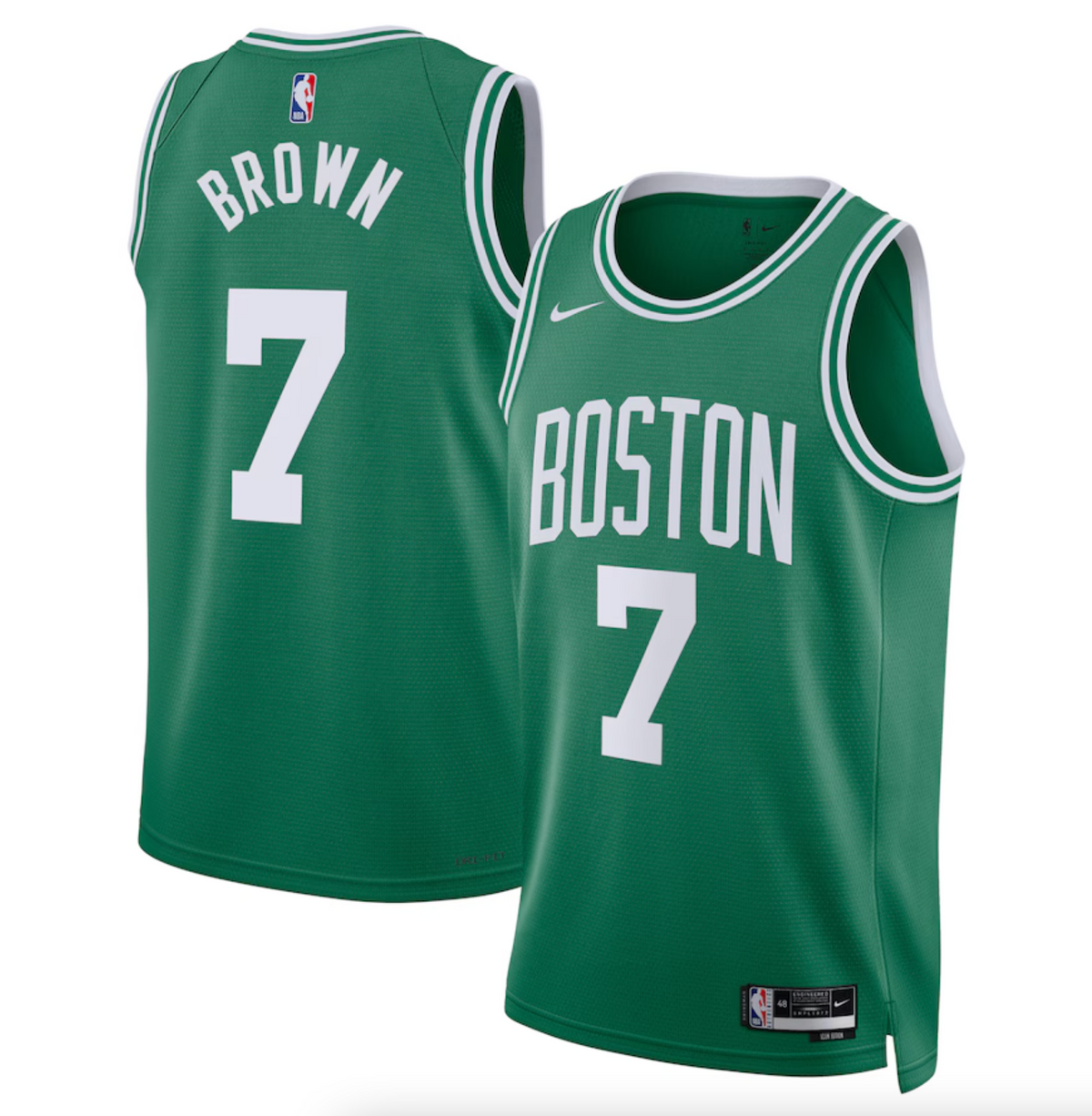 Boston Celtics Nike Icon Edition Swingman Jersey - Kelly Green - Jaylen Brown - Unisex