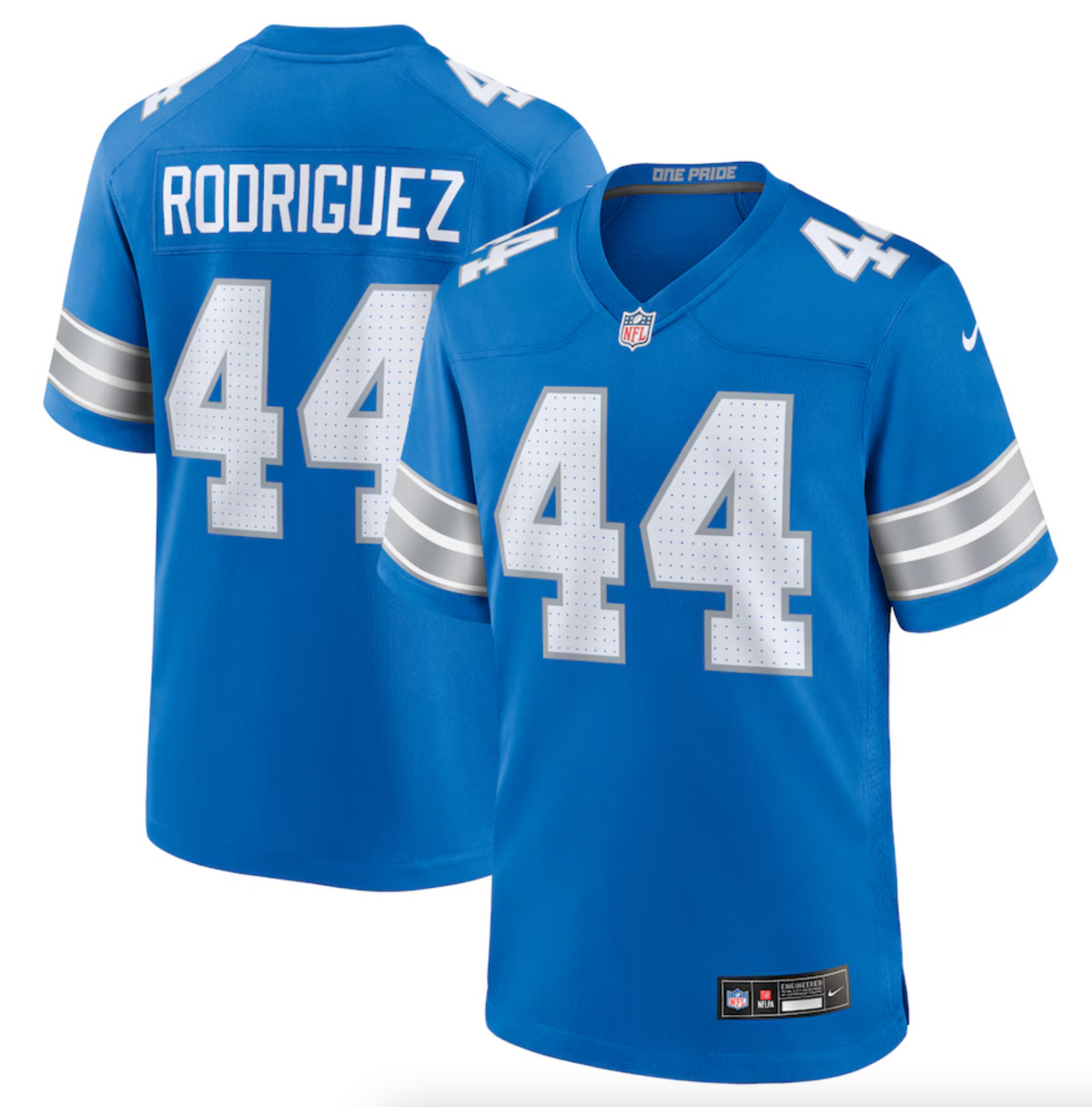 Men's Detroit Lions Malcolm Rodriguez Nike Blue Game Jersey