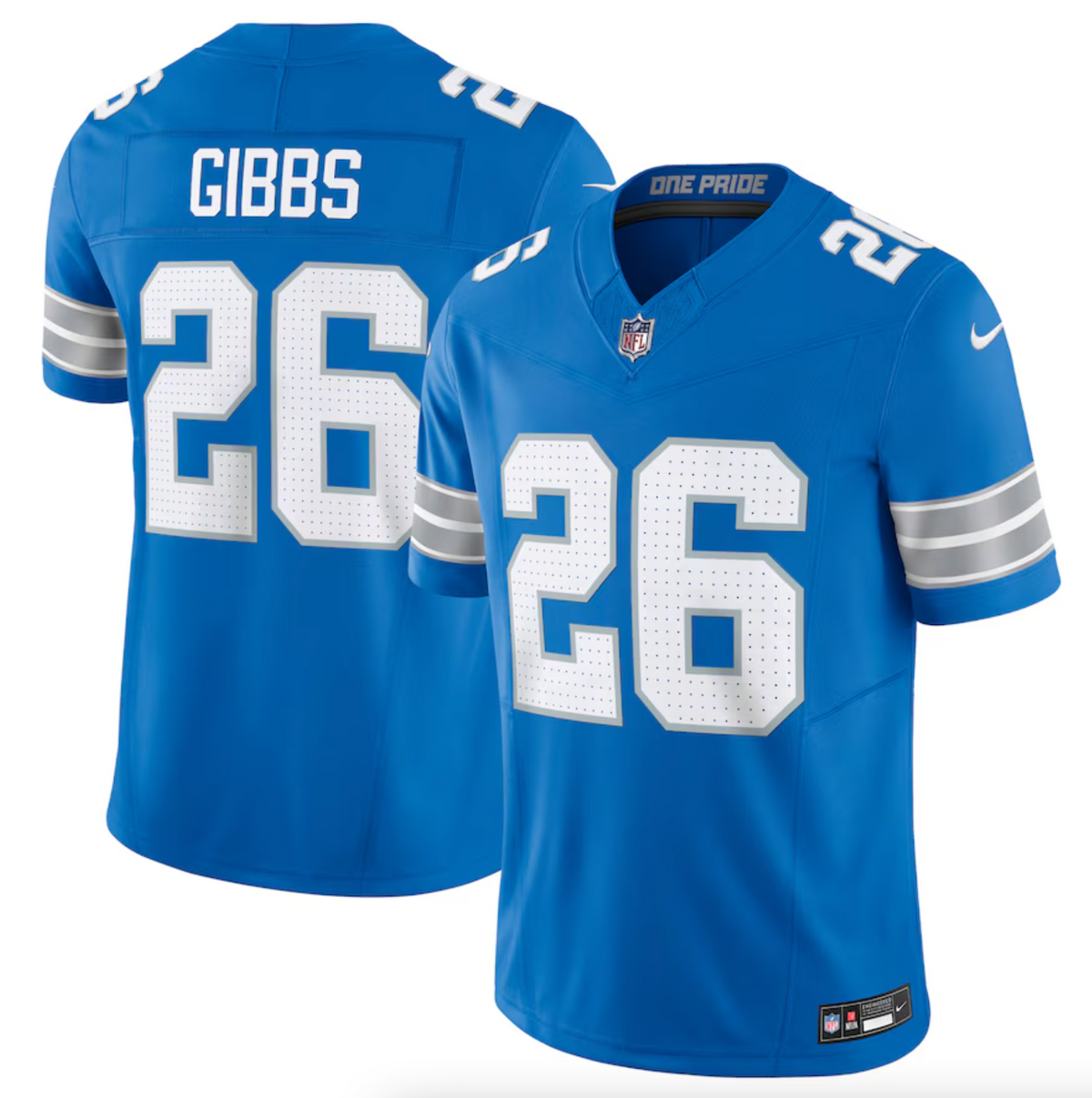 Men's Detroit Lions Jahmyr Gibbs Nike Blue Vapor F.U.S.E. Limited Jersey