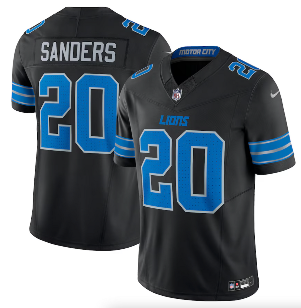 Men's Detroit Lions Barry Sanders Nike Black 2nd Alternate Vapor F.U.S.E. Limited Jersey