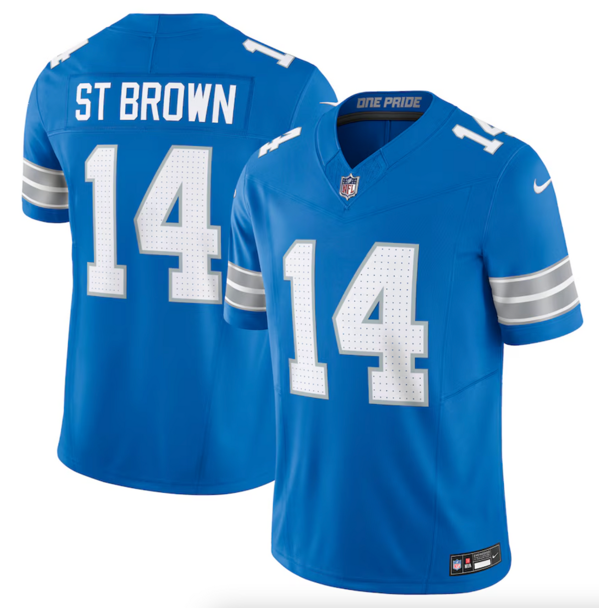 Men's Detroit Lions Amon-Ra St. Brown Nike Blue Vapor F.U.S.E. Limited Jersey