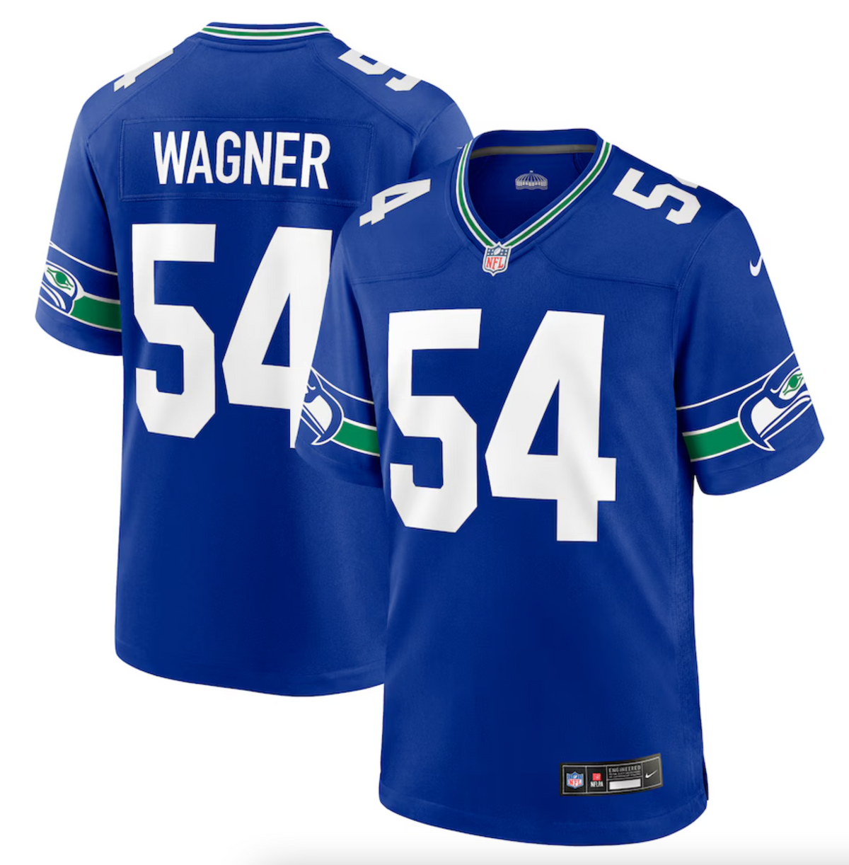 Men's Seattle Seahawks Bobby Wagner Nike Royal Throwback Player Game Jersey