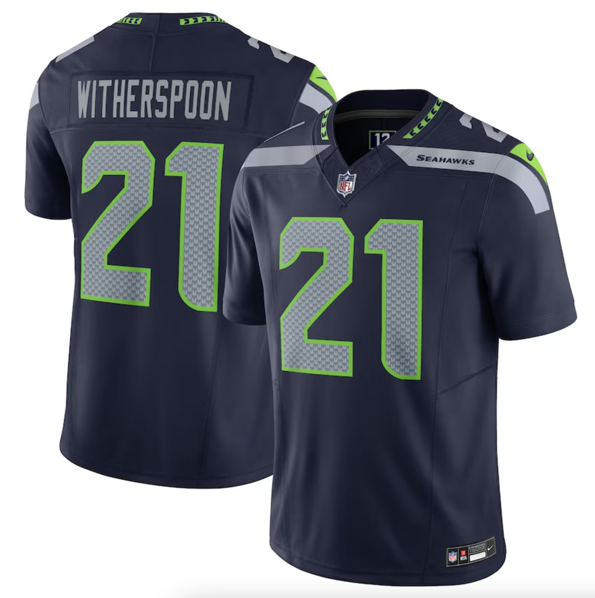 Men's Seattle Seahawks Devon Witherspoon Nike Navy Vapor F.U.S.E. Limited Jersey