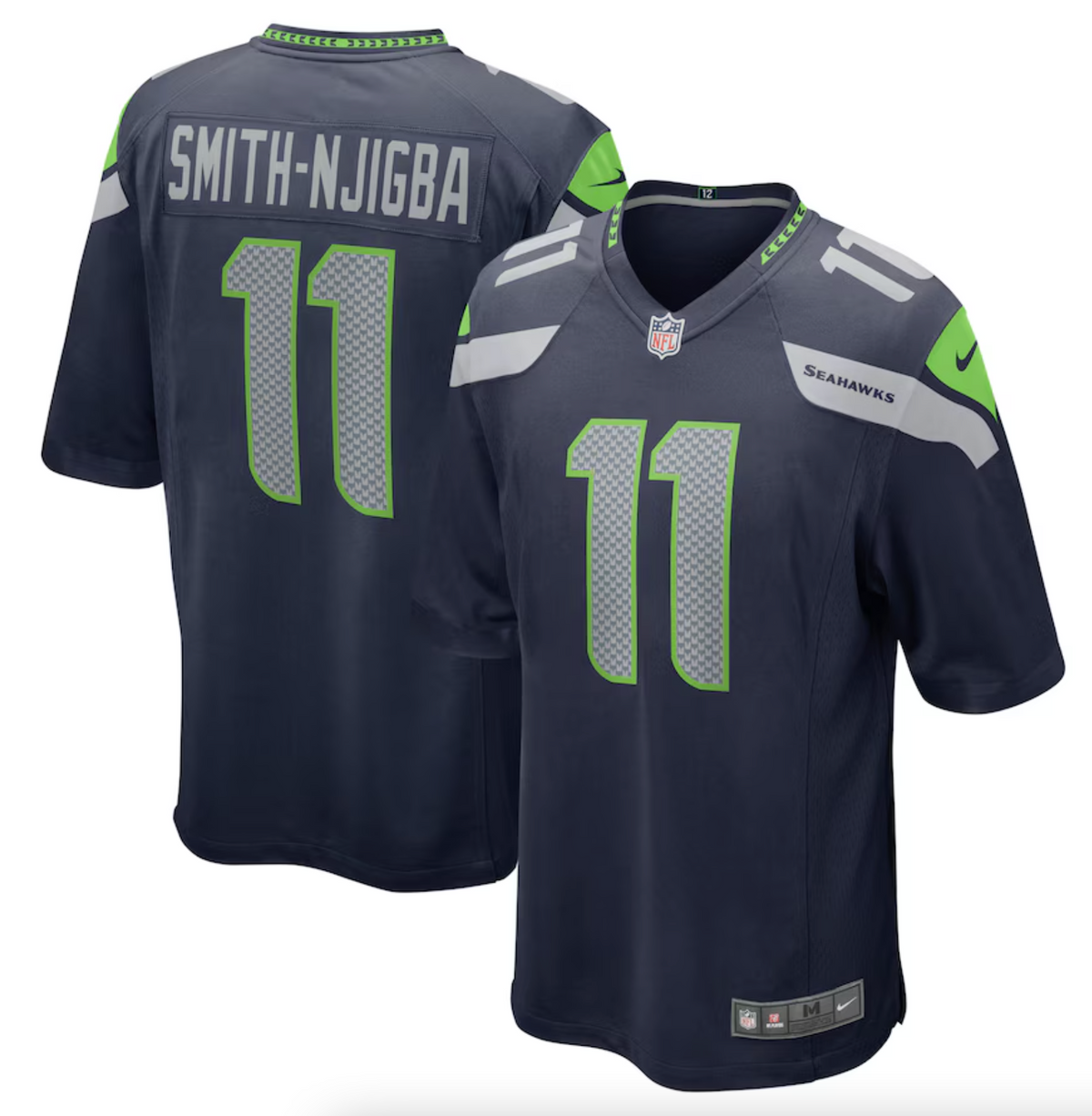 Men's Seattle Seahawks Jaxon Smith-Njigba Nike College Navy 2023 NFL Draft First Round Pick Game Jersey