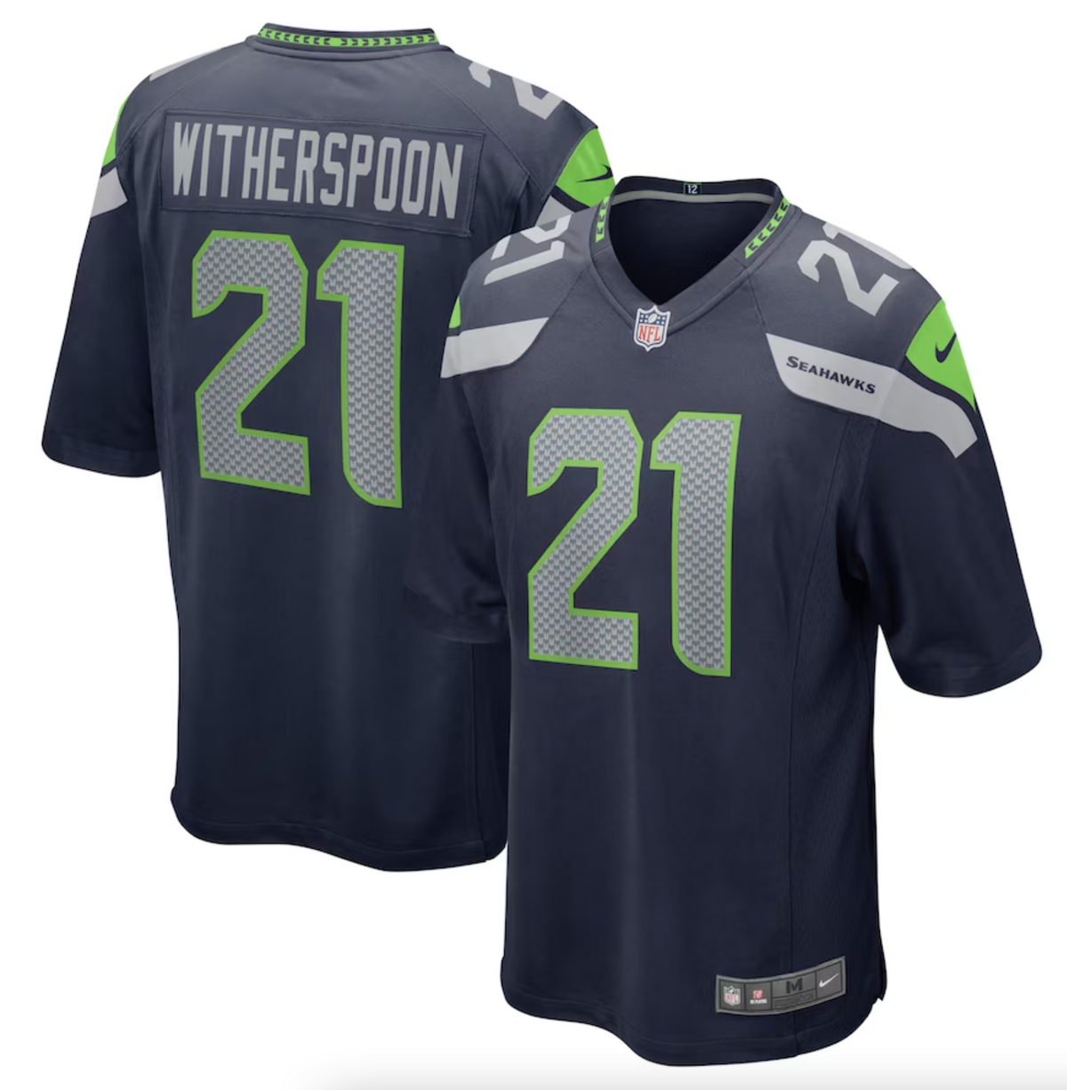 Men's Seattle Seahawks Devon Witherspoon Nike College Navy 2023 NFL Draft First Round Pick Game Jersey