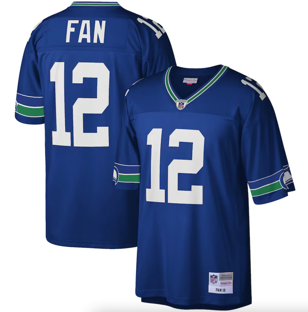 Men's Seattle Seahawks 12s Mitchell & Ness Royal Legacy Replica Jersey