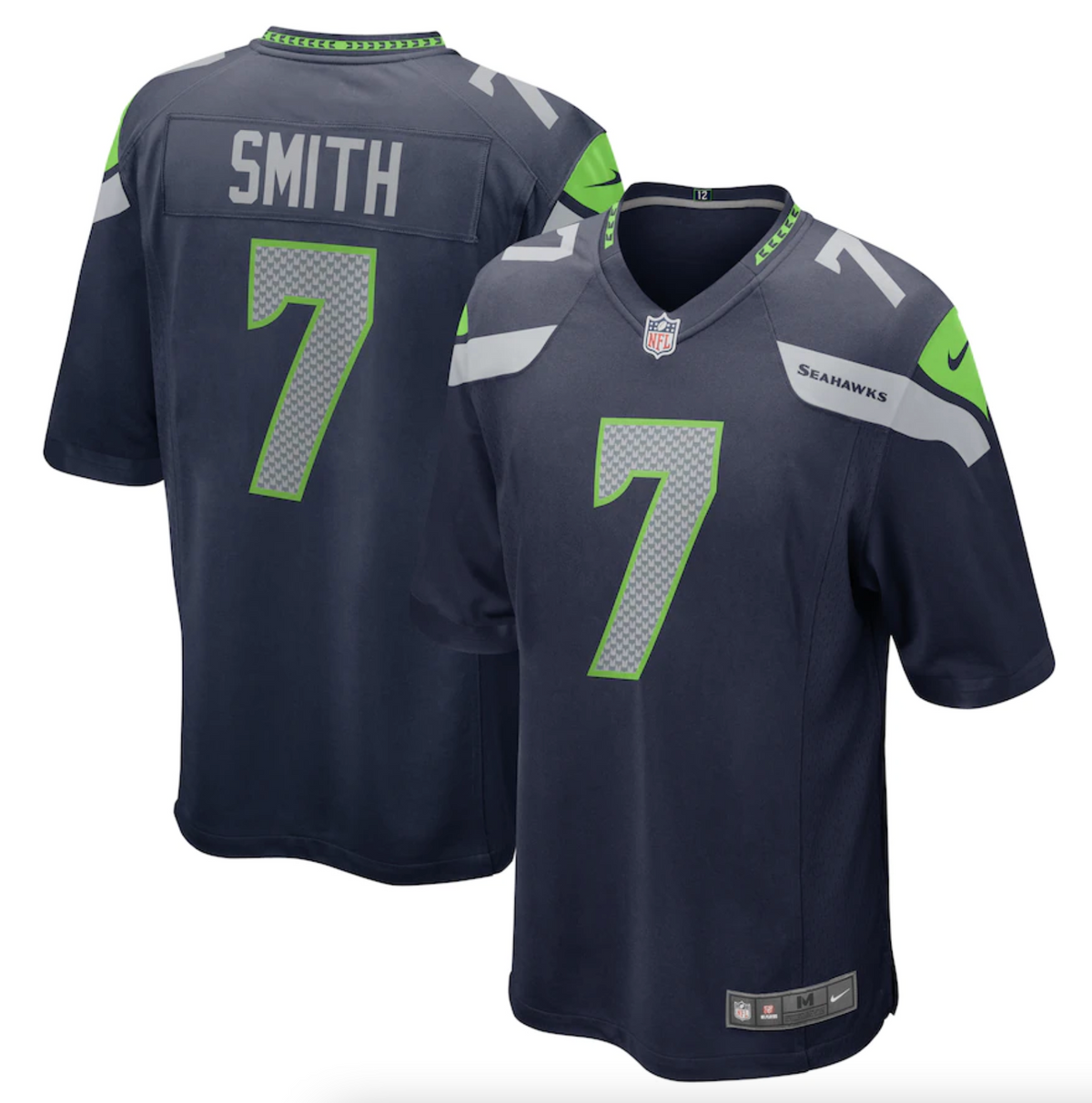 Men's Seattle Seahawks Geno Smith Nike College Navy Game Jersey