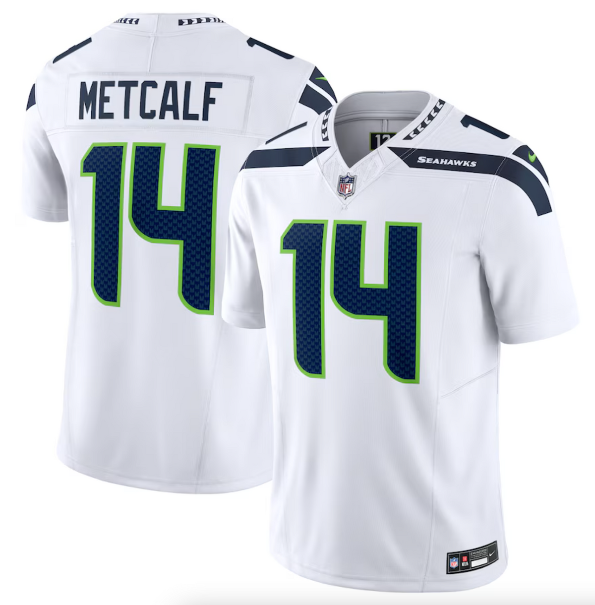 Men's Seattle Seahawks DK Metcalf Nike White Vapor F.U.S.E. Limited Jersey