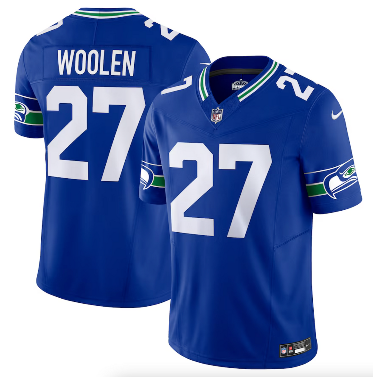 Men's Seattle Seahawks Tariq Woolen Nike Royal Vapor F.U.S.E. Limited Jersey