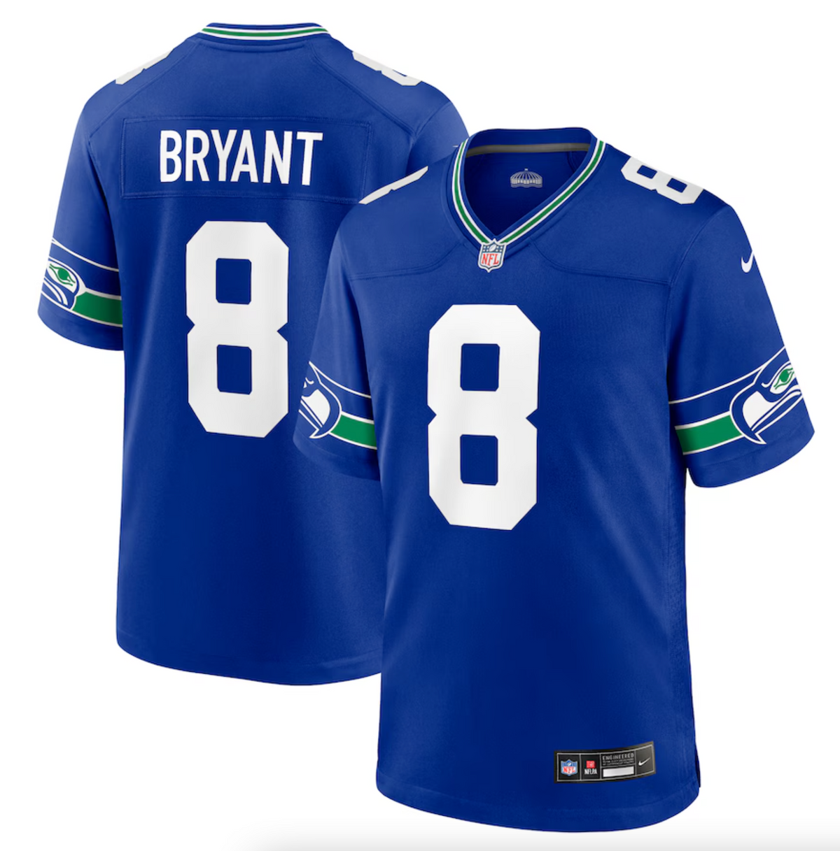 Men's Seattle Seahawks Coby Bryant Nike Royal Throwback Player Game Jersey