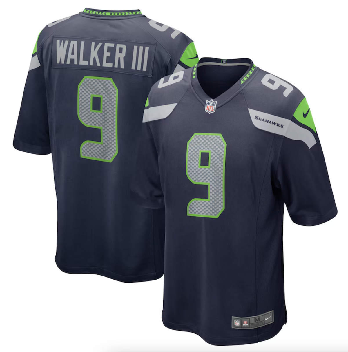 Men's Seattle Seahawks Kenneth Walker III Nike Navy Player Game Jersey