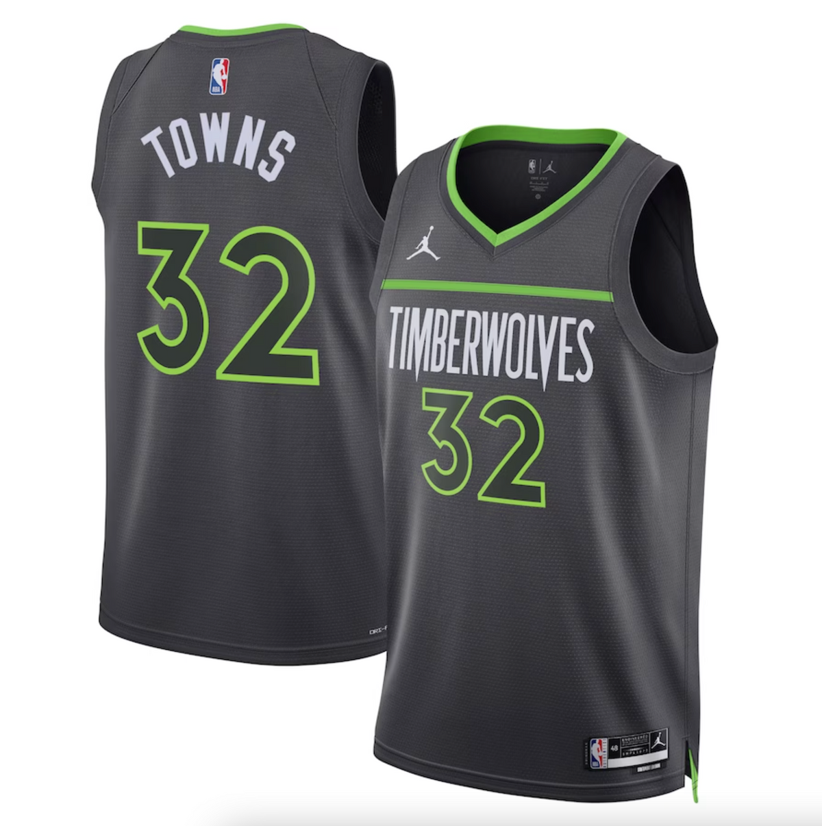 Minnesota Timberwolves Jordan Statement Edition Swingman Jersey - Gray - Karl-Anthony Towns - Unisex