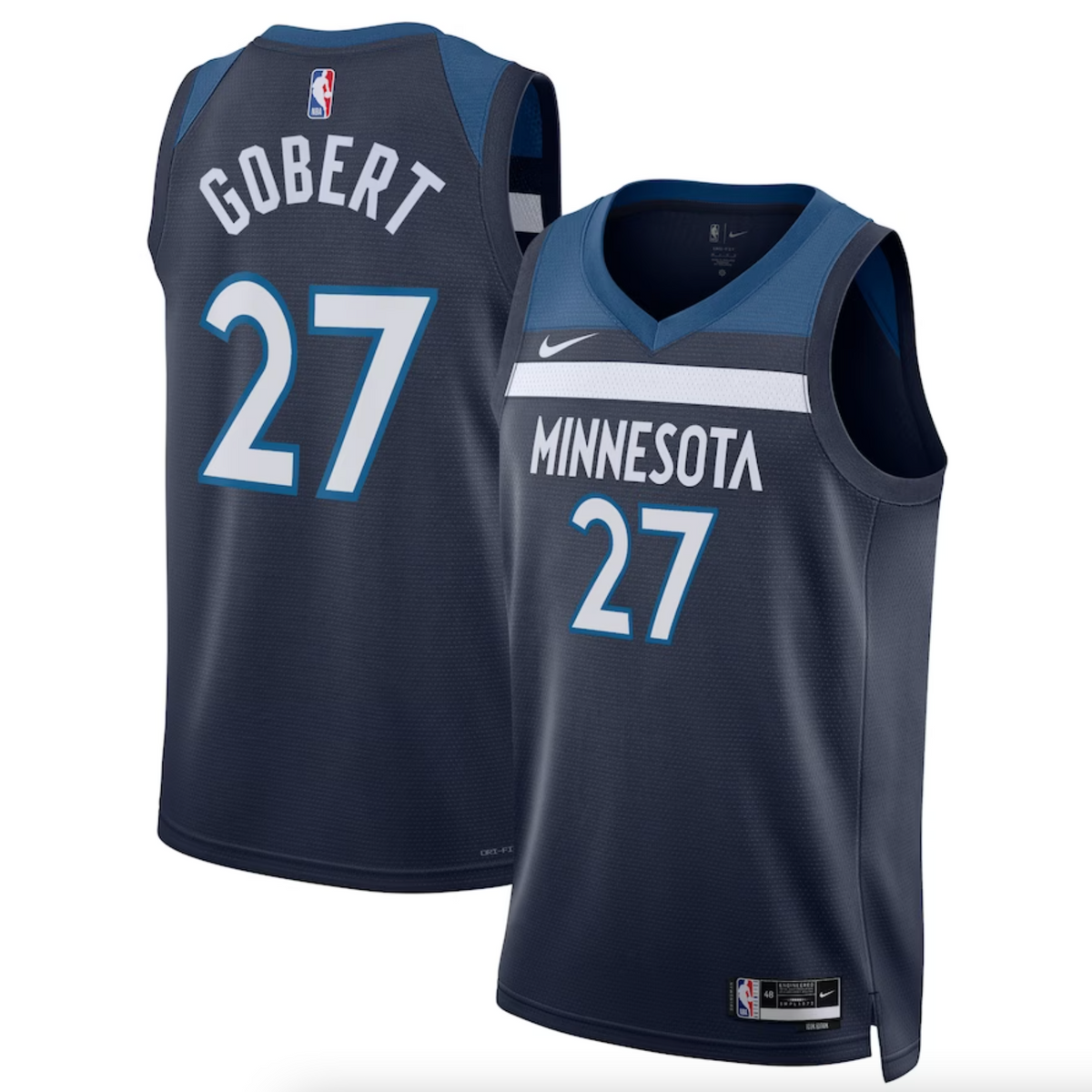 Minnesota Timberwolves Nike Icon Edition Swingman Jersey - Navy - Rudy Gobert - Unisex