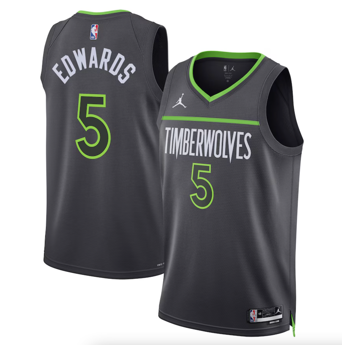 Minnesota Timberwolves Jordan Statement Edition Swingman Jersey - Gray - Anthony Edwards - Unisex