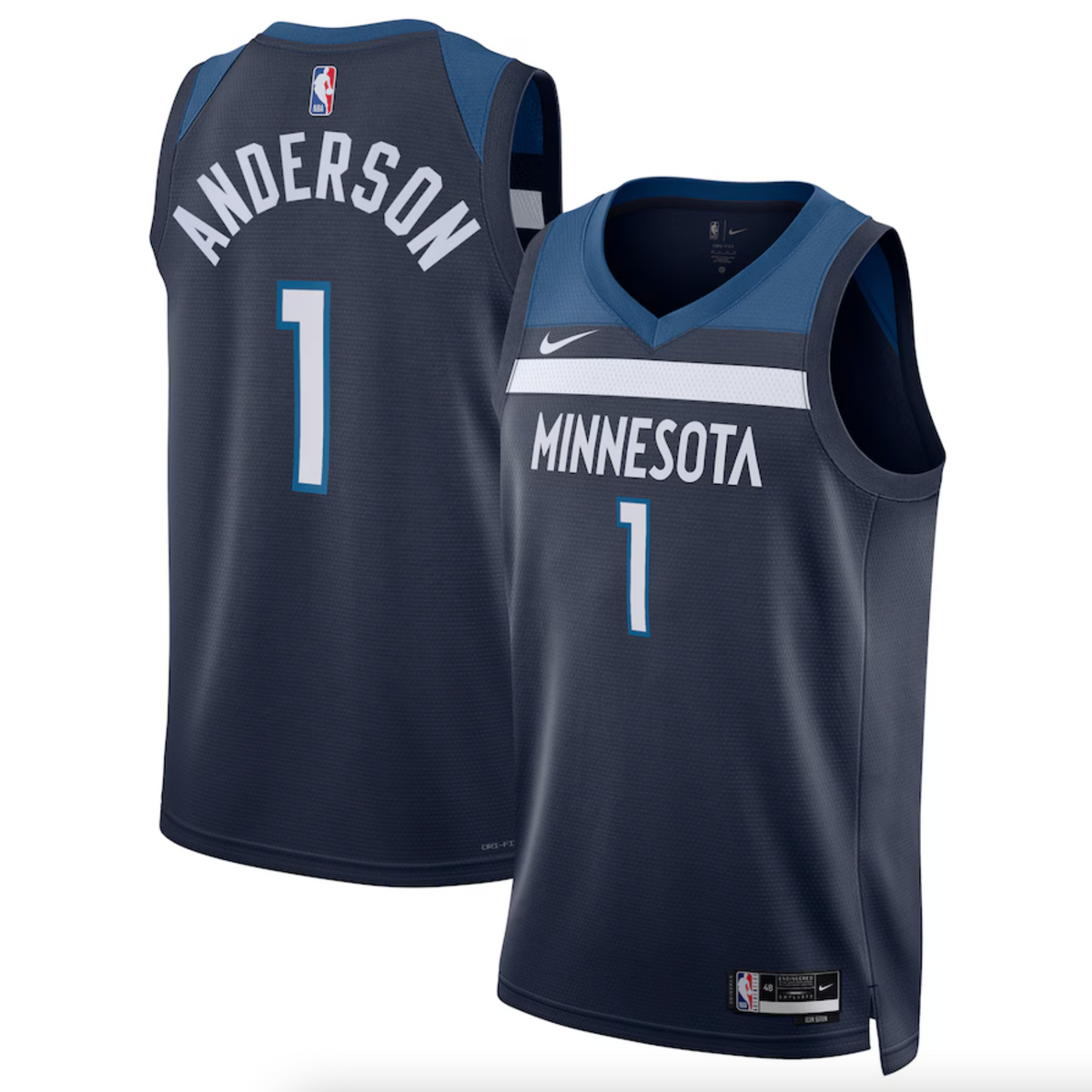 Minnesota Timberwolves Nike Icon Edition Swingman Jersey - Navy - Kyle Anderson - Unisex