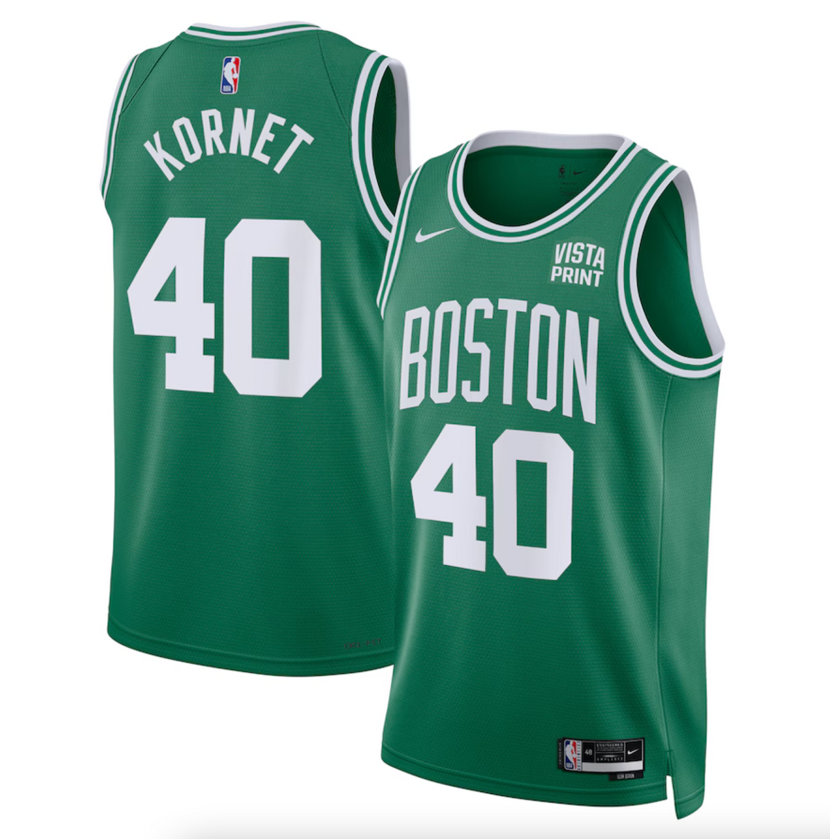 Unisex Nike Luke Kornet Kelly Green Boston Celtics Swingman Badge Player Jersey - Icon Edition