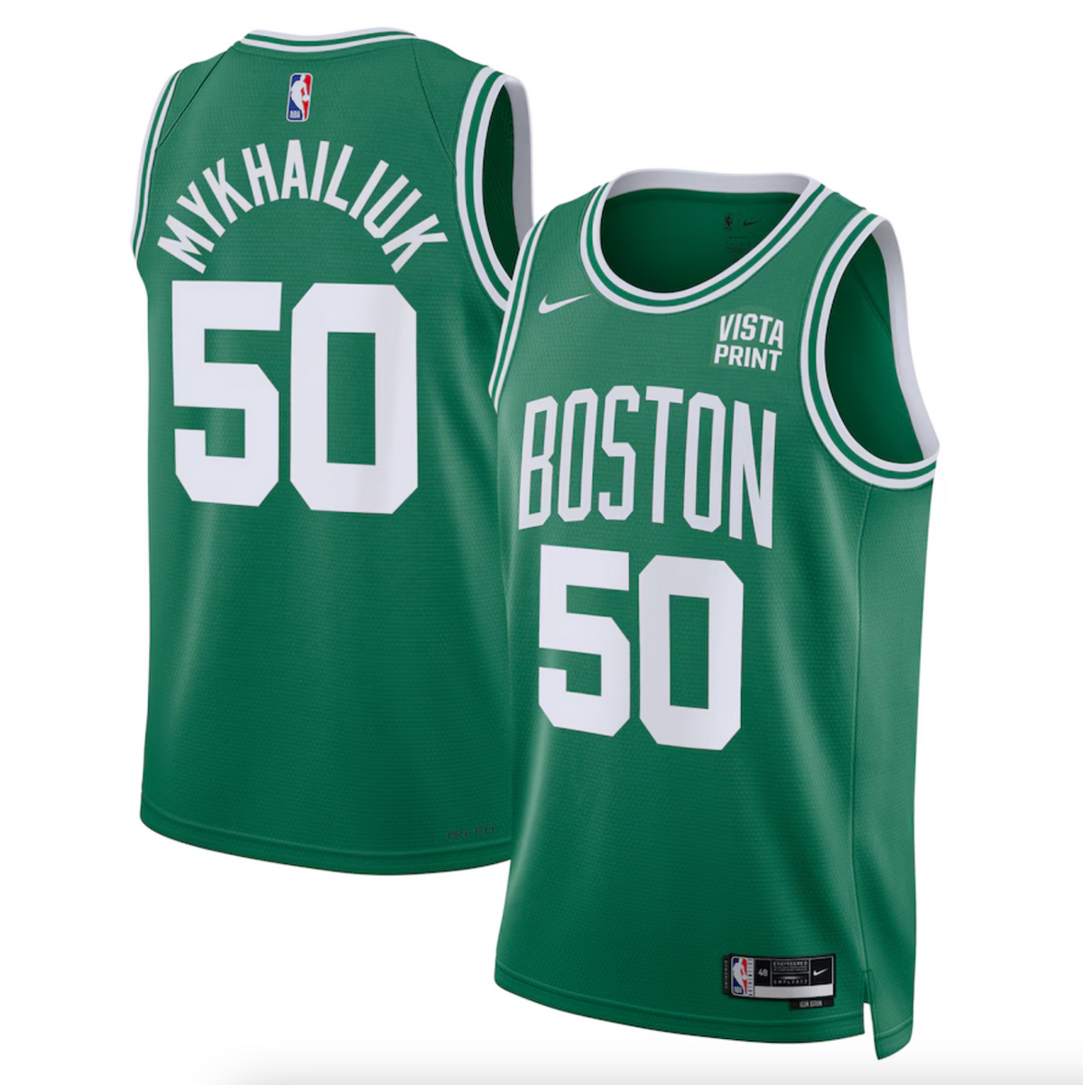 Unisex Nike Svi Mykhailiuk Kelly Green Boston Celtics Swingman Badge Player Jersey - Icon Edition