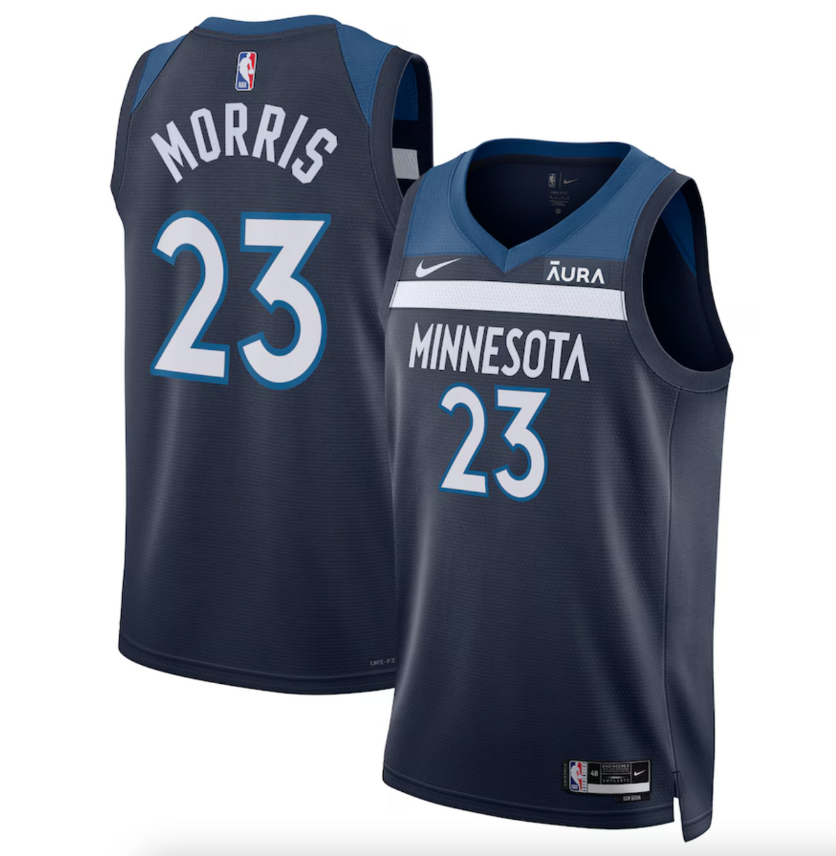 Unisex Nike Monte Morris Navy Minnesota Timberwolves Swingman Badge Player Jersey - Icon Edition