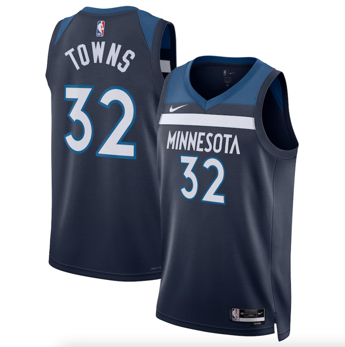 Unisex Nike Karl-Anthony Towns Navy Minnesota Timberwolves Swingman Jersey - Icon Edition