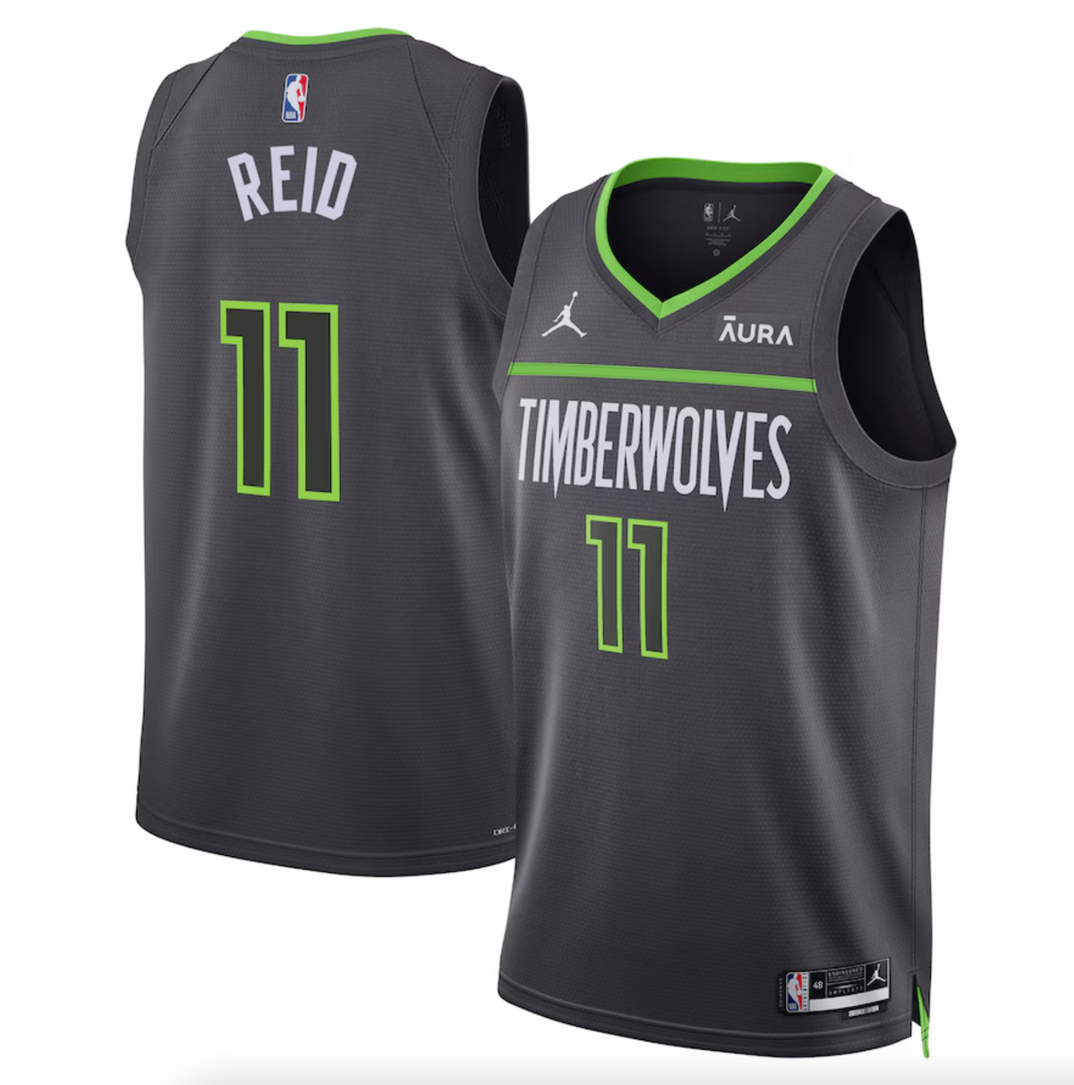 Unisex Jordan Brand Naz Reid Black Minnesota Timberwolves Swingman Badge Jersey - Statement Edition