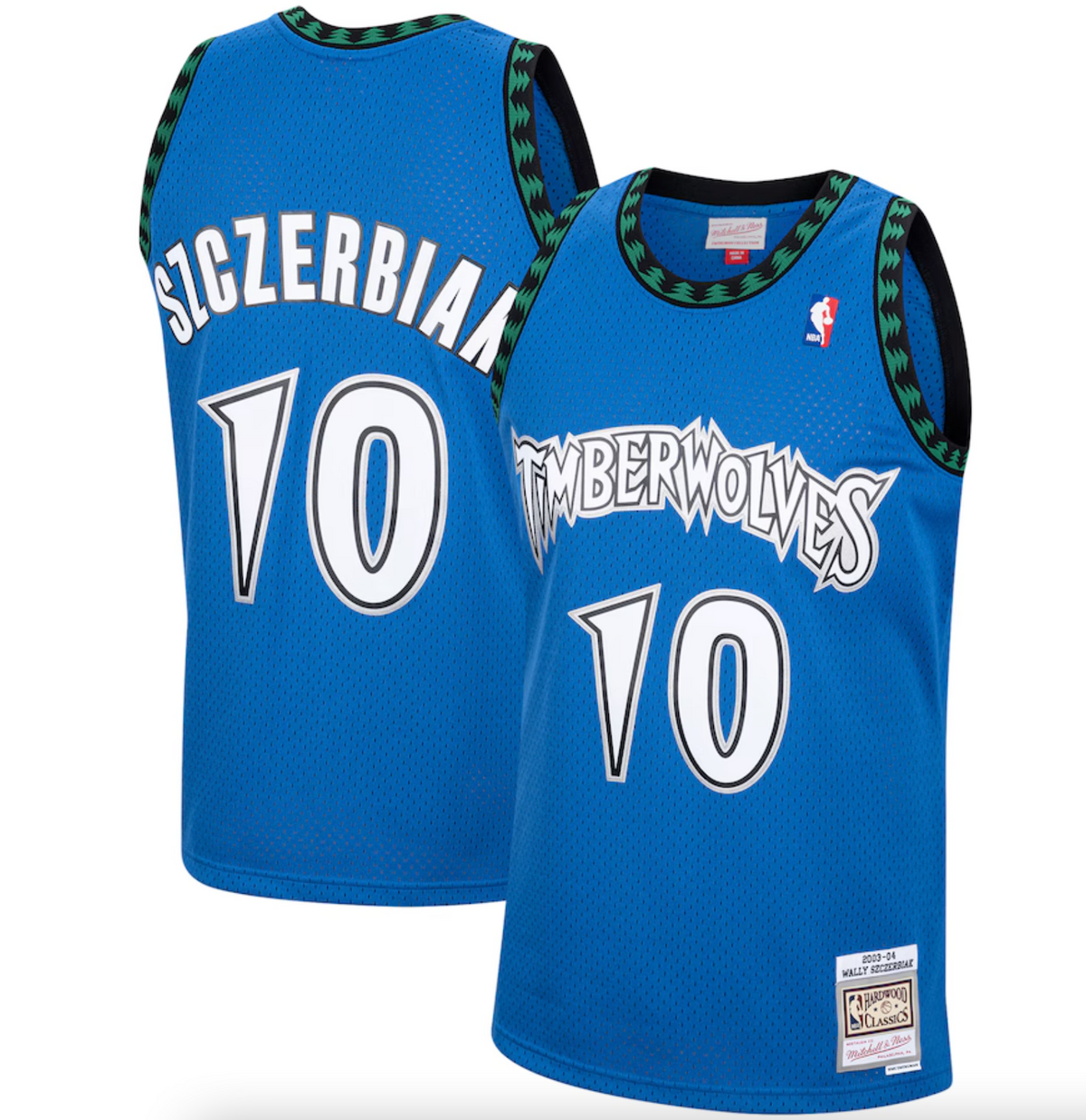 Men's Mitchell & Ness Wally Szczerbiak Blue Minnesota Timberwolves 2001/02 Hardwood Classics Swingman Jersey