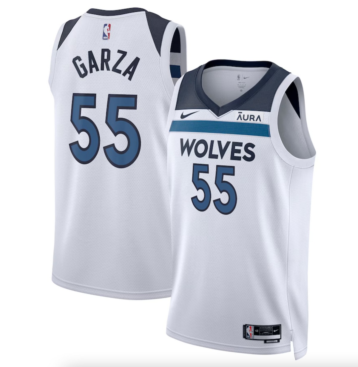 Unisex Nike Luka Garza White Minnesota Timberwolves Swingman Badge Player Jersey - Association Edition