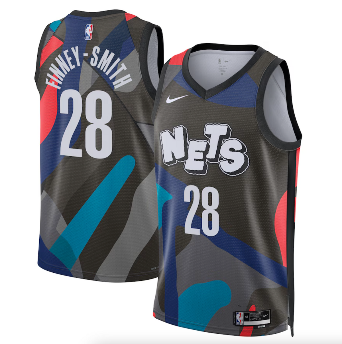 Unisex Brooklyn Nets Dorian Finney-Smith Nike Black Swingman Jersey - City Edition