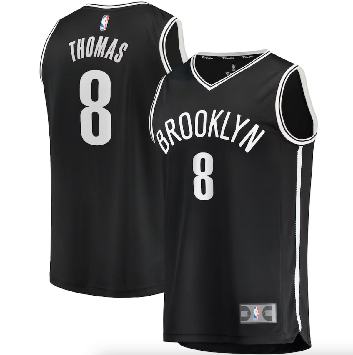 Men's Brooklyn Nets Cam Thomas Fanatics Black 2021 NBA Draft First Round Pick Fast Break Replica Jersey - Icon Edition