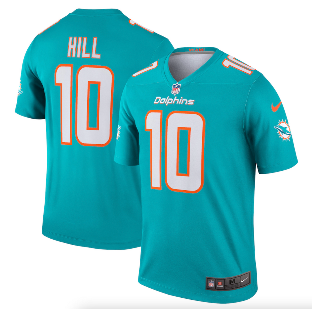 Men's Miami Dolphins Tyreek Hill Nike Aqua Legend Jersey