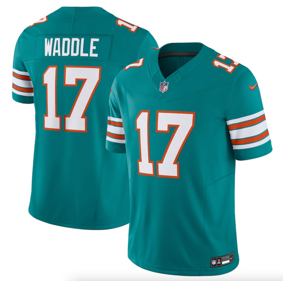 Men's Miami Dolphins Jaylen Waddle Nike Aqua Vapor F.U.S.E. Limited Jersey