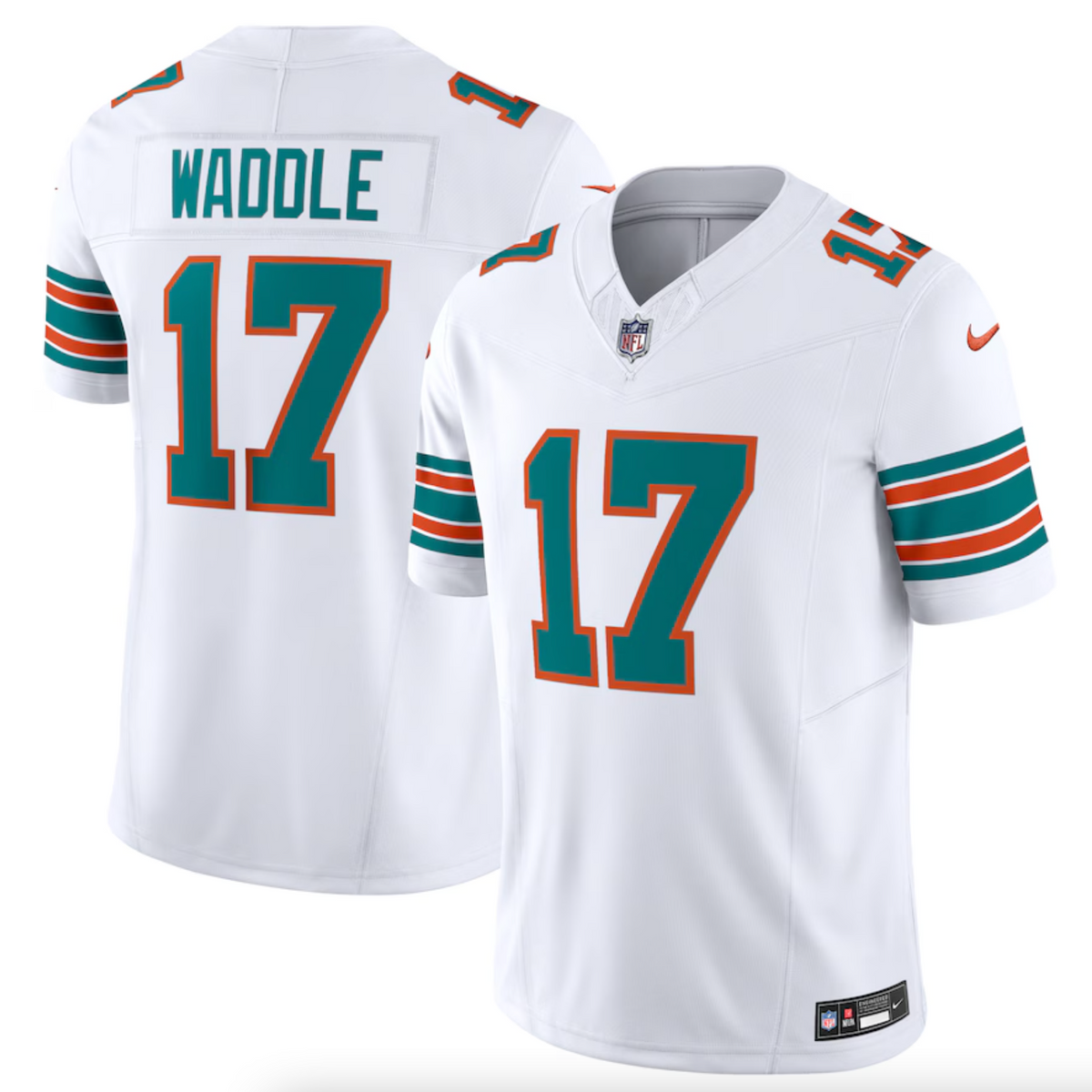 Men's Miami Dolphins Jaylen Waddle Nike White Vapor F.U.S.E. Limited Jersey